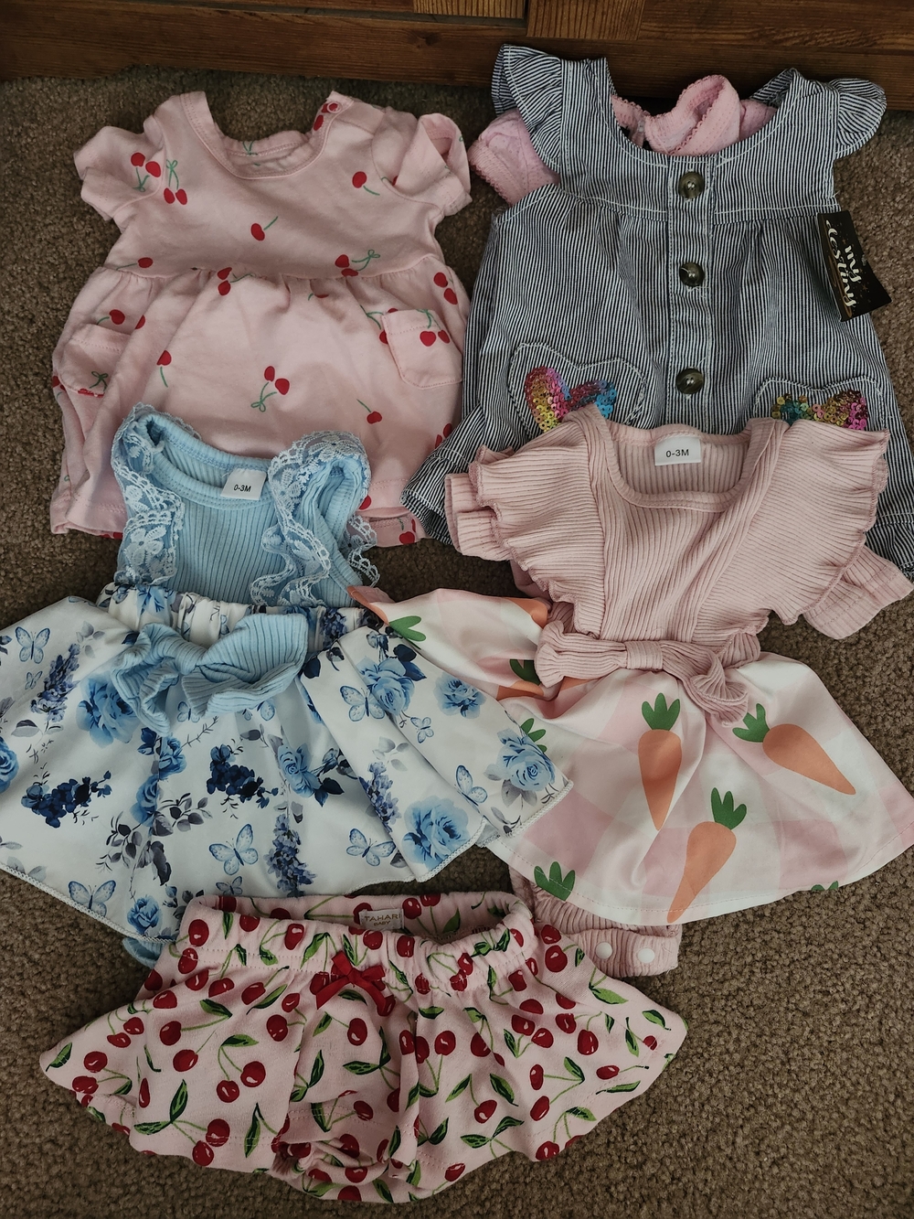 Baby Girl Dress & Cherry Skirt Bundle